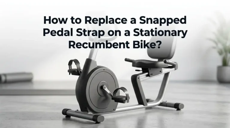 How to Replace a Snapped Pedal Strap on a Stationary Recumbent Bike?